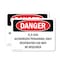 Signmission H2S Gas Authorized Personnel Only Danger Sign, Vinyl Decal, 14in W x 10in L, 2PK OS-2PACK-DS-D-1014-L-1277 - alternate 1